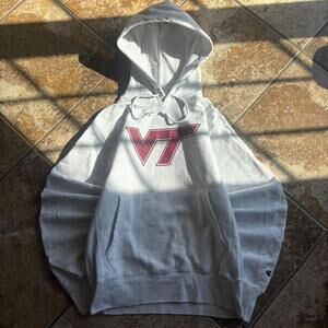 vintage heavyweight virginia tech university champion reverse weave hoodie